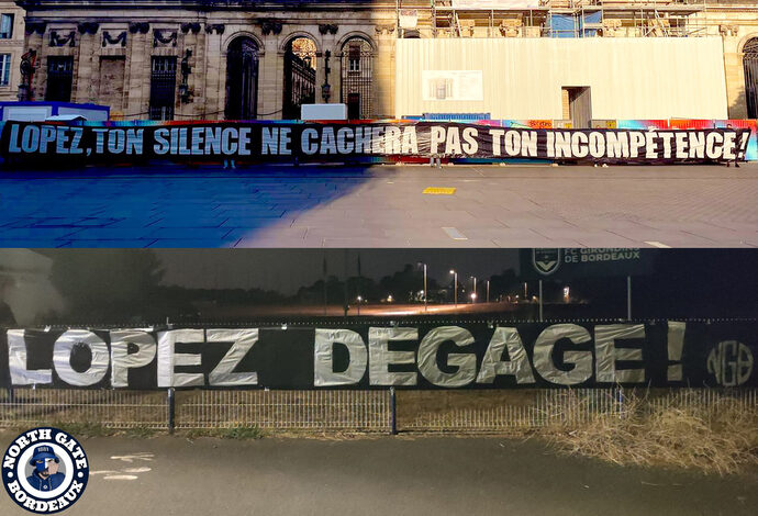 Le président Gérard Lopez dans le pif des supporters girondins