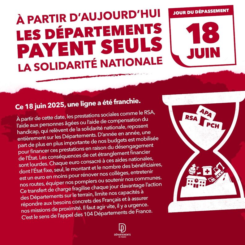 Le 18 juin 2025, le jour du dépassement pour la Gironde et les Départements de France
