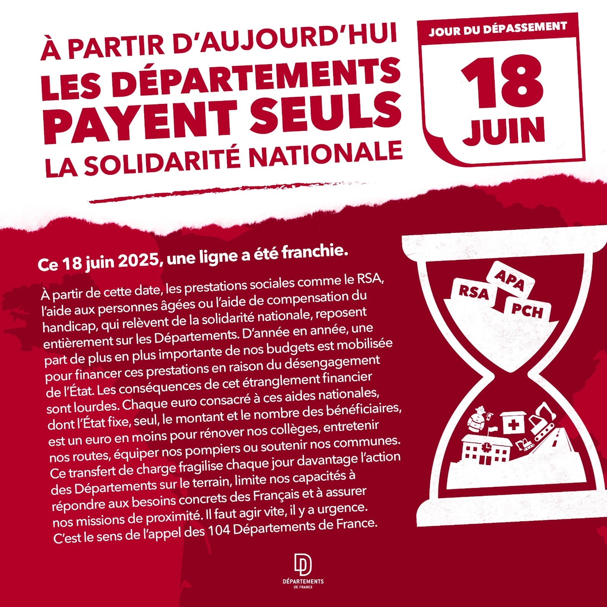 Le 18 juin 2025, le jour du dépassement pour la Gironde et les Départements de France