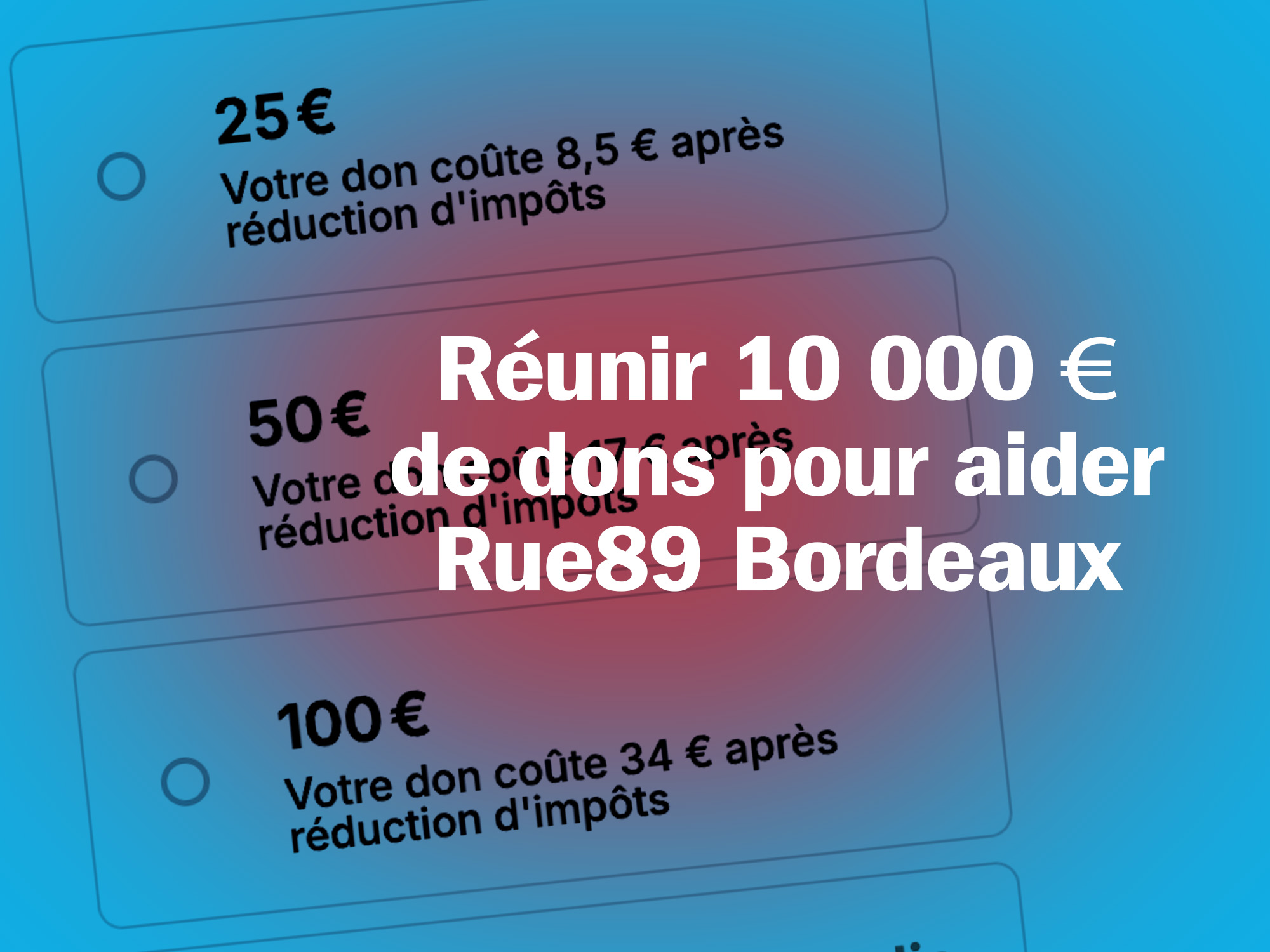Un appel aux dons pour réunir 10000€ et aider Rue89 Bordeaux
