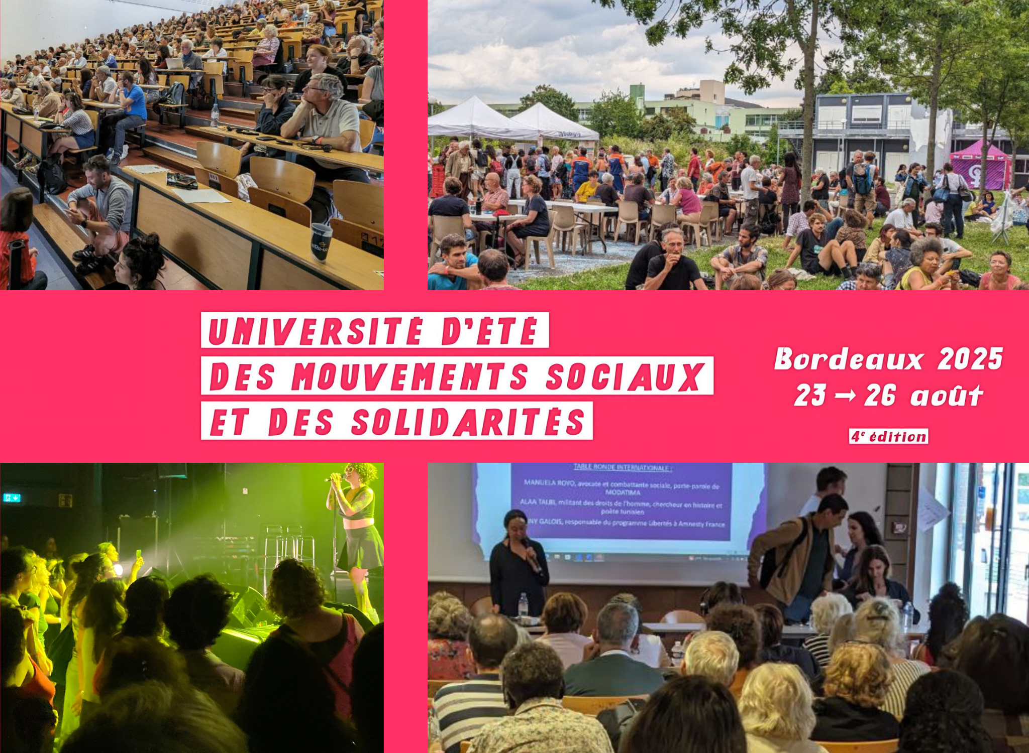 Visuel annonçant l'Université d'été des mouvements sociaux et des solidarités. (D.R.)