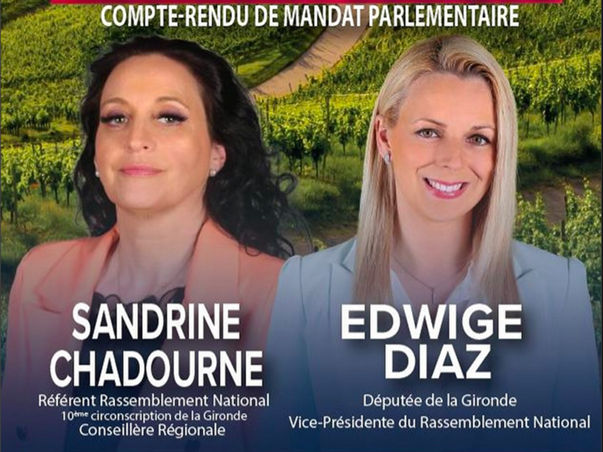 Dispensée par le médecin d’Assemblée nationale, Edwige Diaz en campagne en Gironde