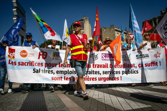 Intersyndicale « en ordre de bataille », le parcours de la manifestation du 2 octobre à Bordeaux