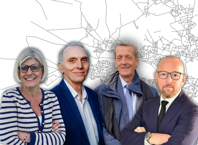 Saint-Médard-en-Jalles : le maire sortant à gauche et trois candidats de droite et d’extrême droite